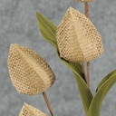 18" CHINESE LANTERN BURLAP SPRAY X6  NATURAL