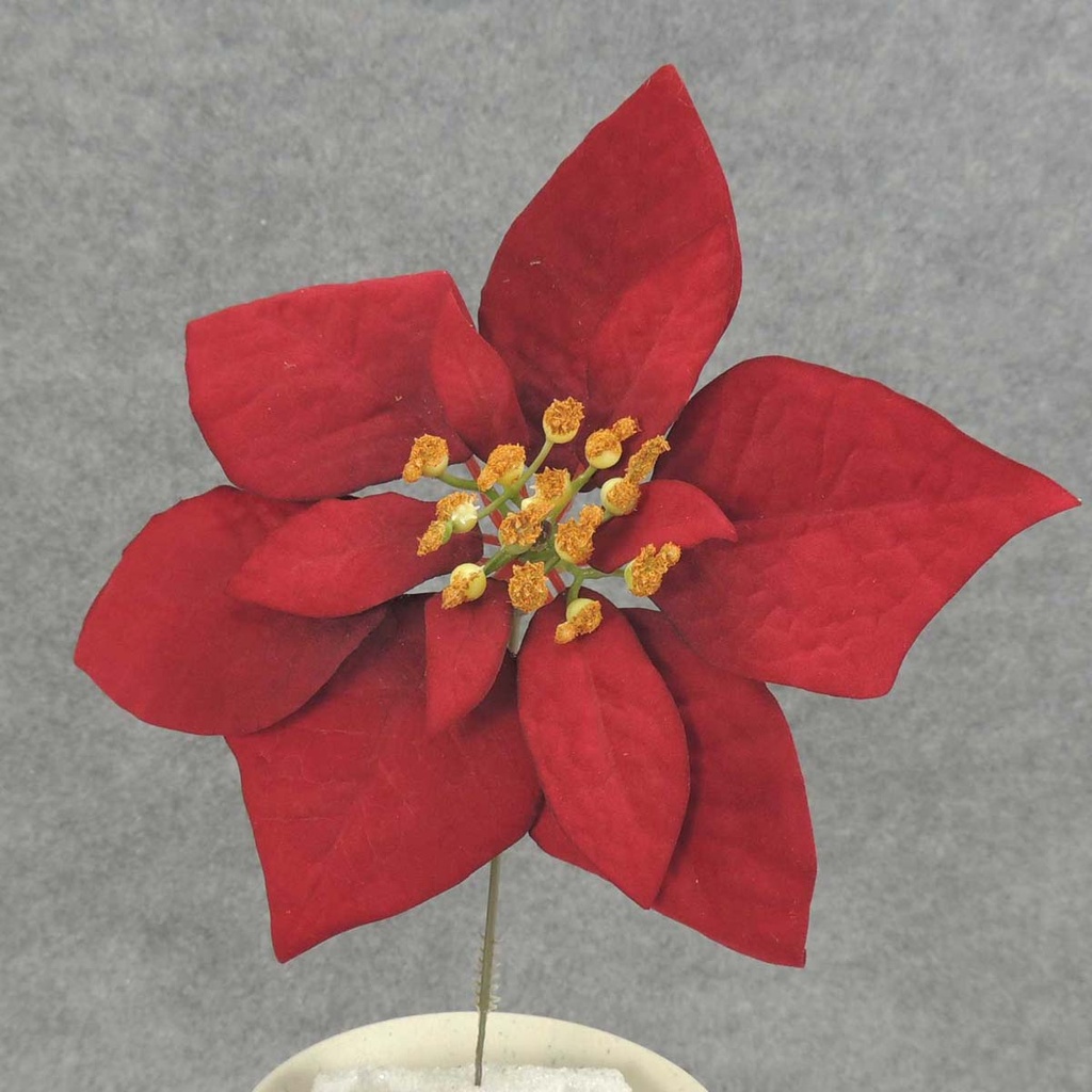 POINSETTIA PICK 8" DIA.   RED (12/BAG)
