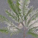 PLASTIC HEMLOCK SPRAY W/SNOW&CONE 20.5" (6/BAG) 