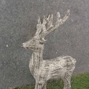 REINDEER STANDING 9" ART.BARK