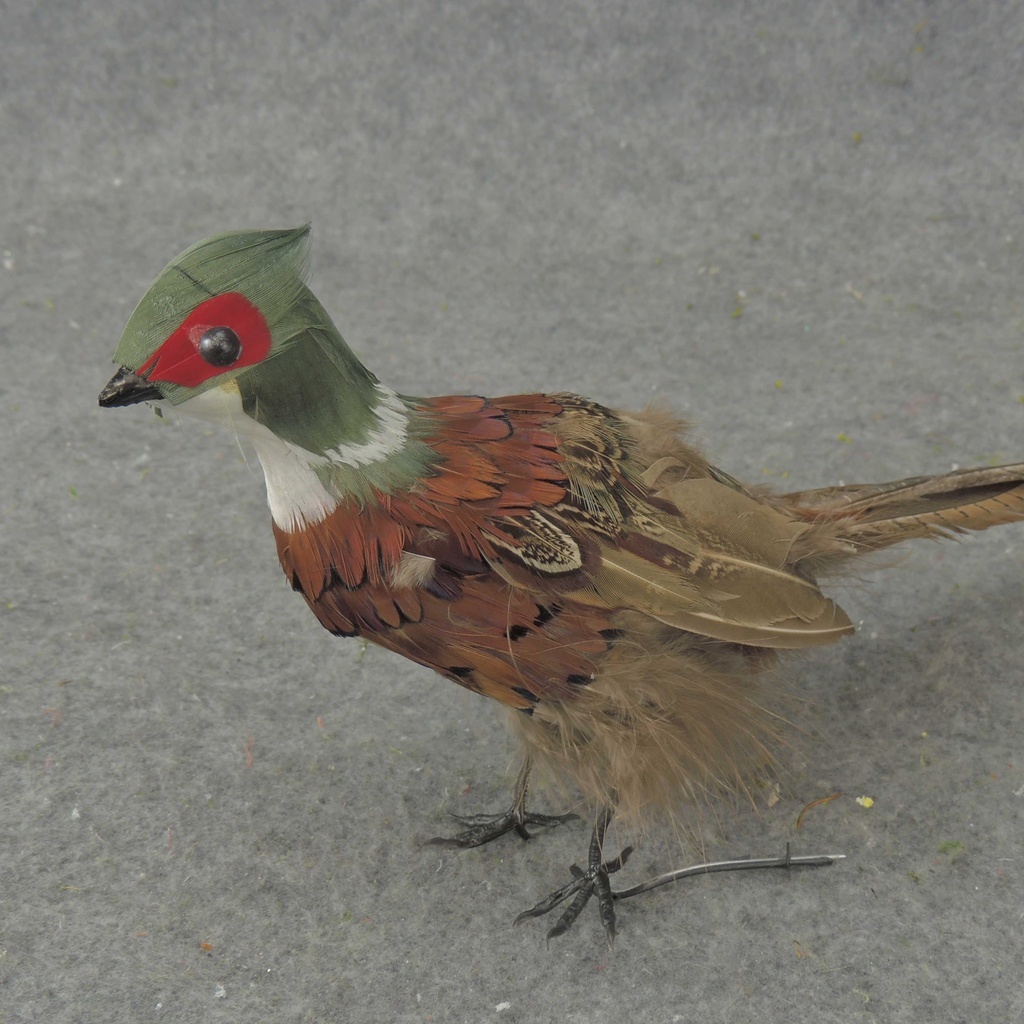18" SITTING PHEASANT WITH FEATHERS