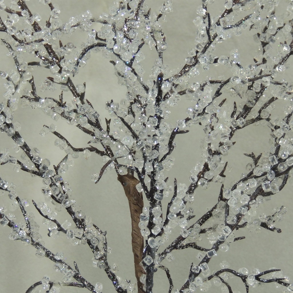 ICE BEADED TWIG SPRAY 16"