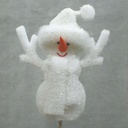 SNOWMAN 6" ON A STICK 18"OAL W/HANGER