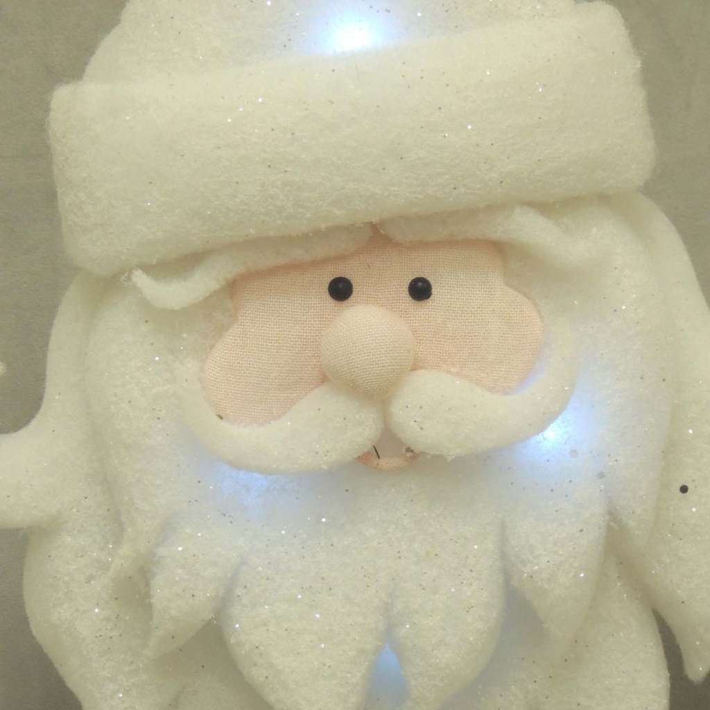 SANTA HEAD 22" W/LED LIGHT W/HANGER