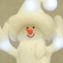 SNOWMAN HANGING W/LED LIGHT