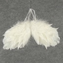 WING ANGEL FEATHER 12" X 7" W/HANGER