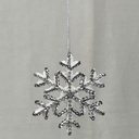 SNOWFLAKE 6" HANGING SEQUIN/GLT