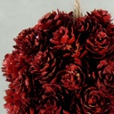 ORNAMENT 5&quot; BALL PINE CONE  RED