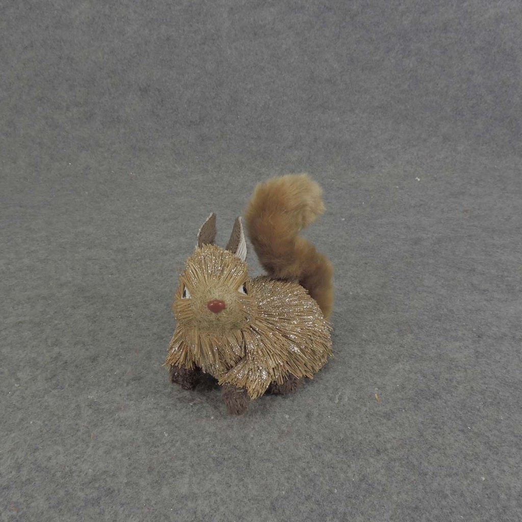 SQUIRREL SISAL/GLITTER 5" LYING