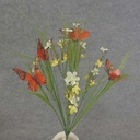 BLOSSOM BUSH w/BUTTERFLY 18"  ORANGE/YELLOW