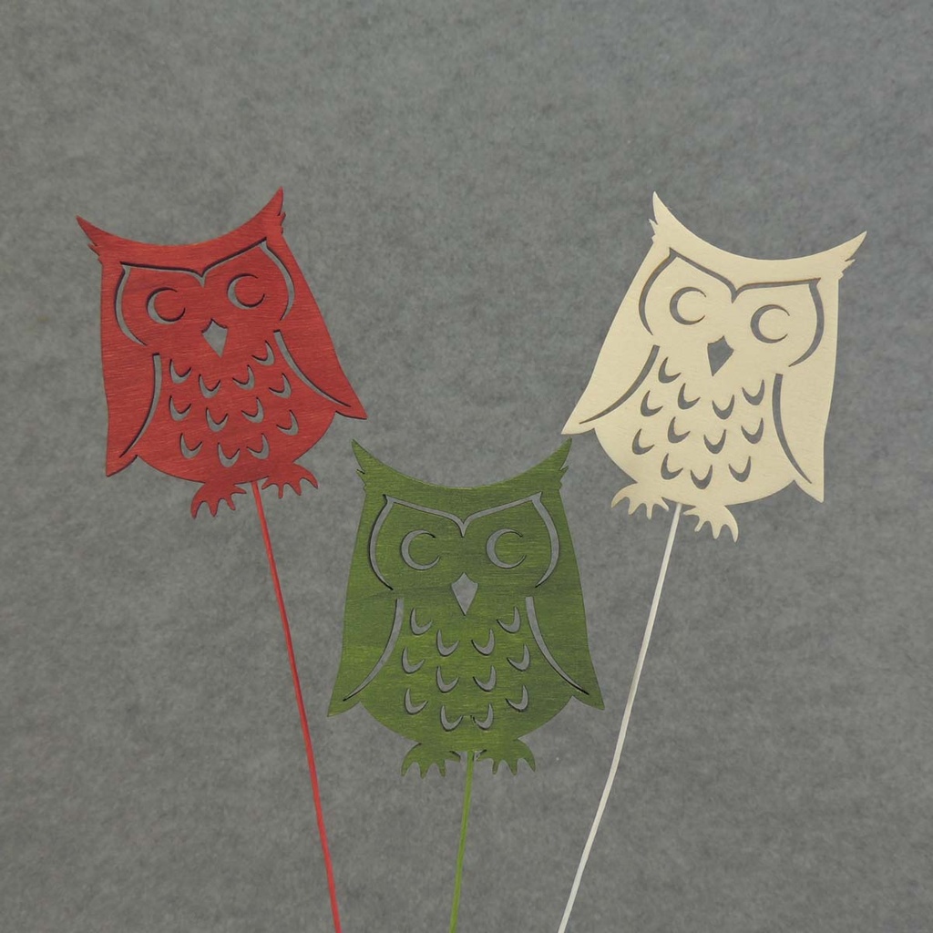 OWL PICK WOOD  3 ASST  12"