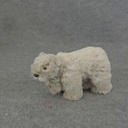 BEAR WALKING GREY W/SCARF 5.5" X 3.5"