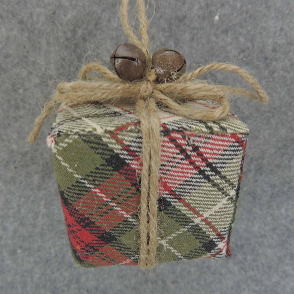 MINI GIFT BOX 2" PLAID FABRIC