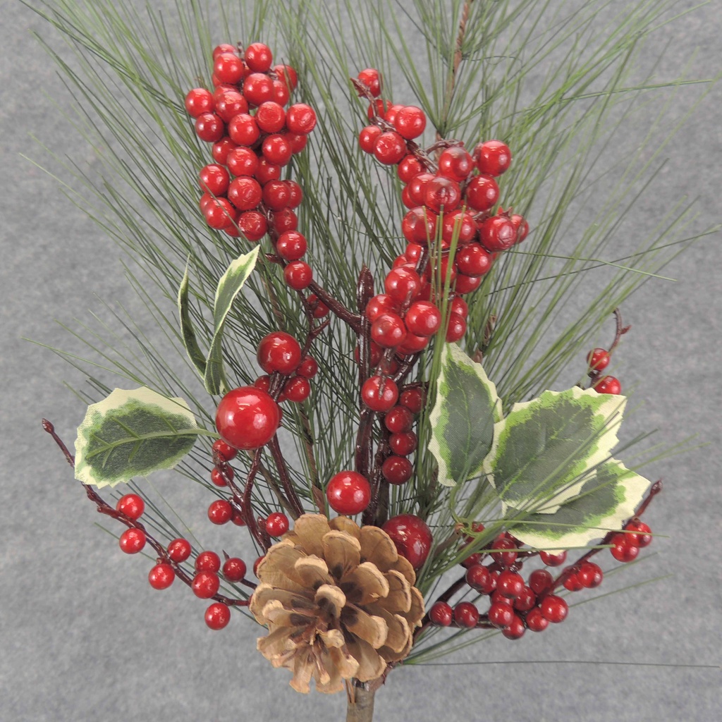 PINE SPRAY 23" w/BERRIES/HOLLY