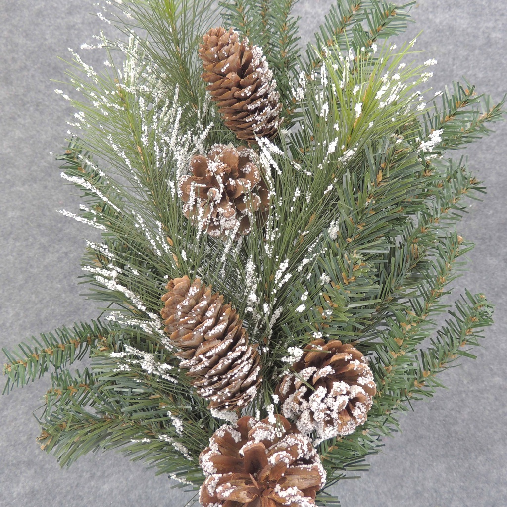 PINE SPRAY 27" w/SNOW/CONES LARGE