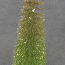 TREE 10" GREEN/GOLD GLITTER