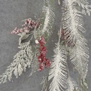 PINE GARLAND W/SNOW&BERRY 43"