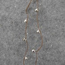 JINGLE BELL GARLAND  6.5'  SILVER