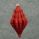 ORNAMENT GLASS FINIAL SHAPE  RED