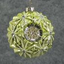 ORNAMENT GLASS DISK  GREEN