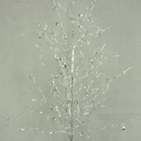 TREE 40" BEADED SILVER/CLEAR