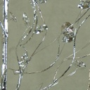 TREE 40" BEADED SILVER/CLEAR
