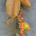 MAGNOLIA LEAF/PINE GARLAND 6' W/PEARS/BERRIES