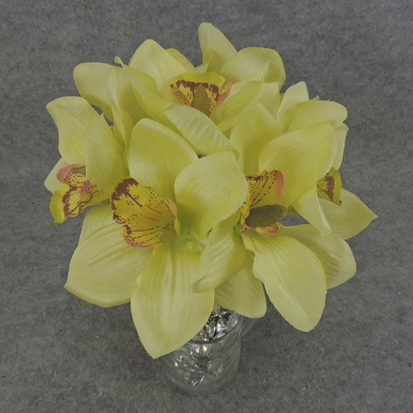 CYMBIDIUM BUNDLE X7 10" SILK  LIGHT GREEN