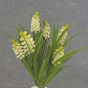 HYACINTH BUSH X7 14" PLASTIC  CREAM/WHITE