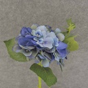 HYDRANGEA STEM 15" W/LEAVES  BLUE