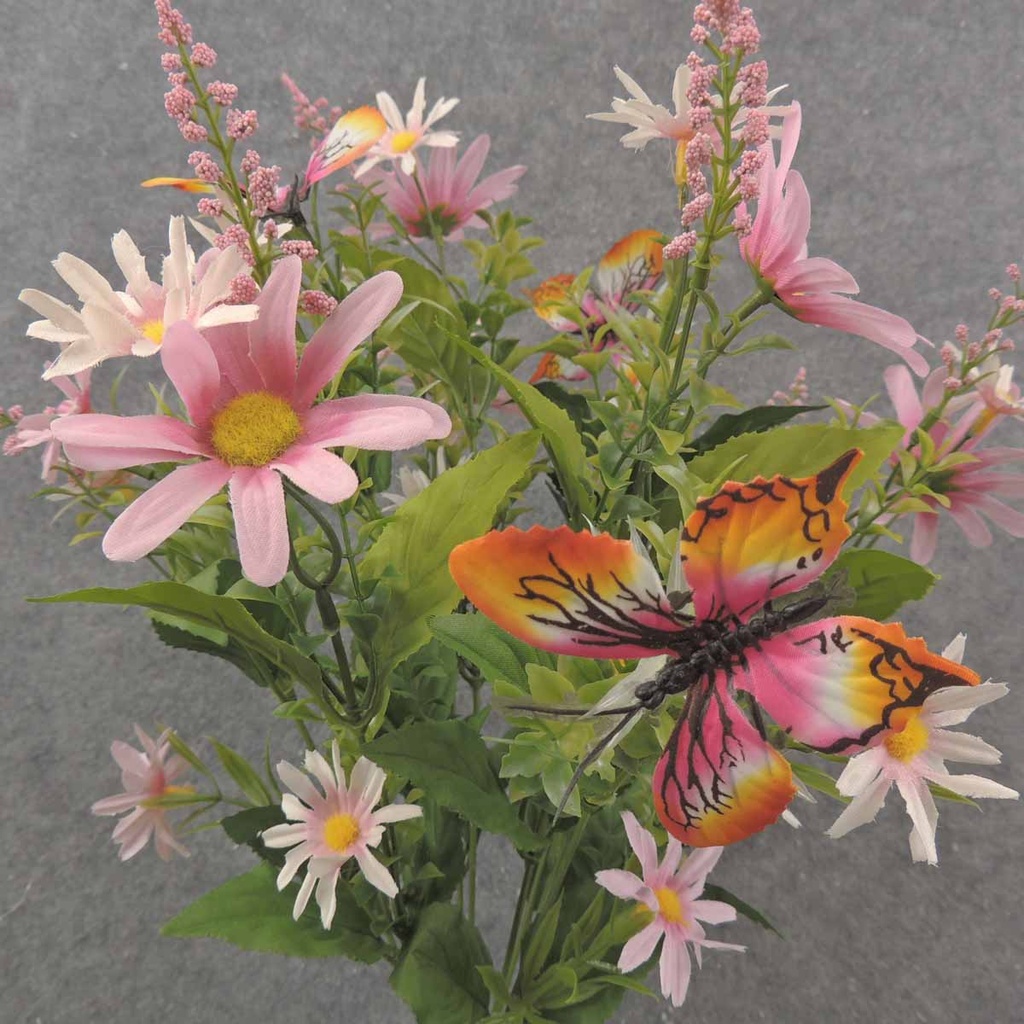 DAISY/BUTTERFLY BUSH X10 19" PINK