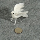 3" FLOCKED WHITE DOVE