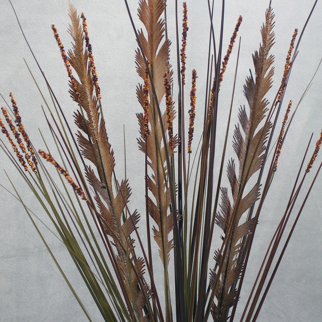 FERN W/ONION GRASS SPRAY 33"  BROWN