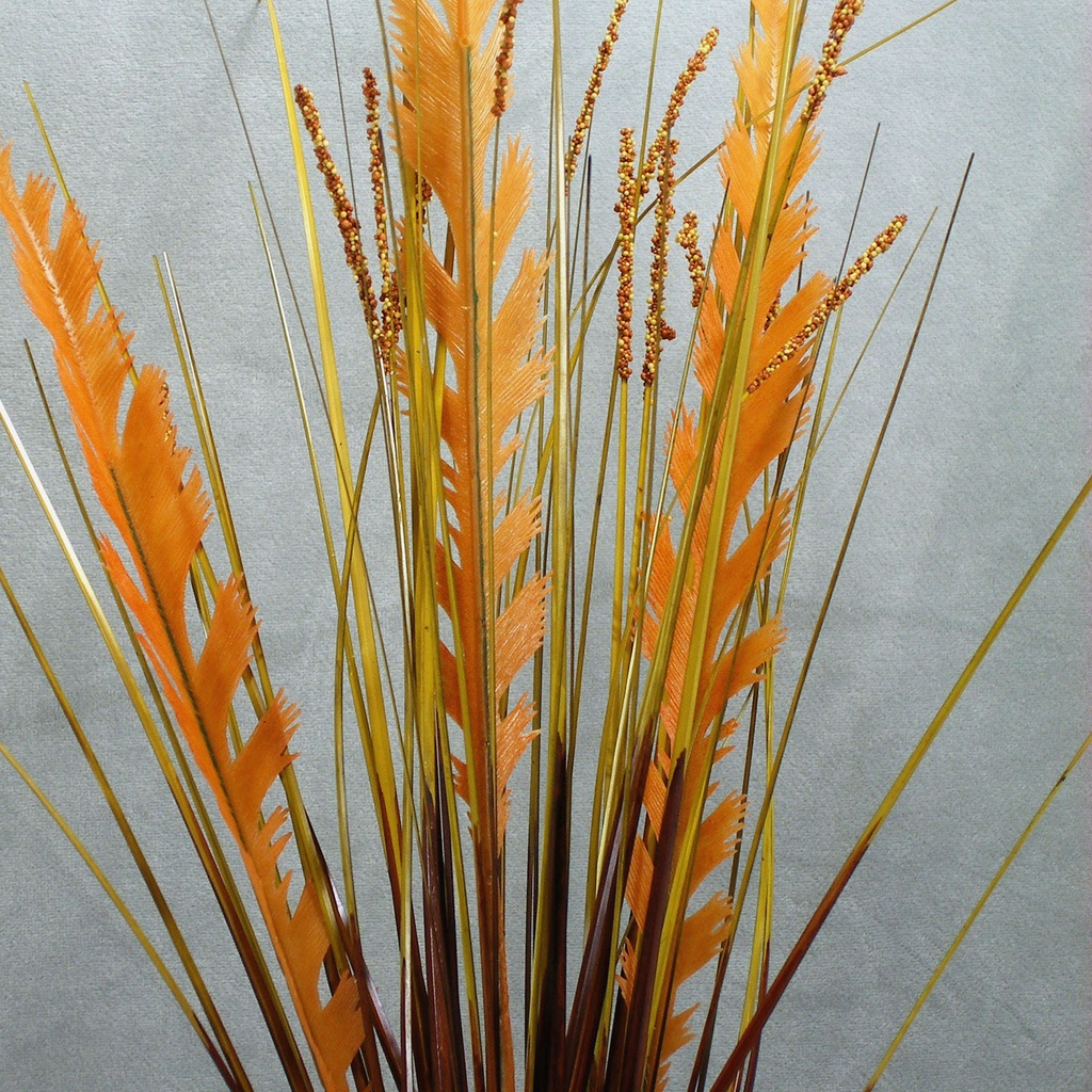 FERN W/ONION GRASS SPRAY 33"  BROWN/ORANGE