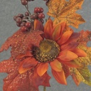 SUNFLOWER/LEAF/BERRY PICK 12" RED/ORANGE