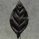 LEAVES CORSAGE MEDIUM BLACK (100/BAG)