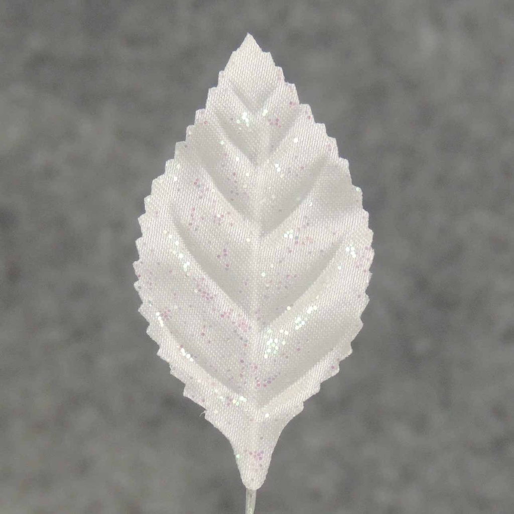 LEAVES CORSAGE MEDIUM WHITE/IRR (100/BAG)