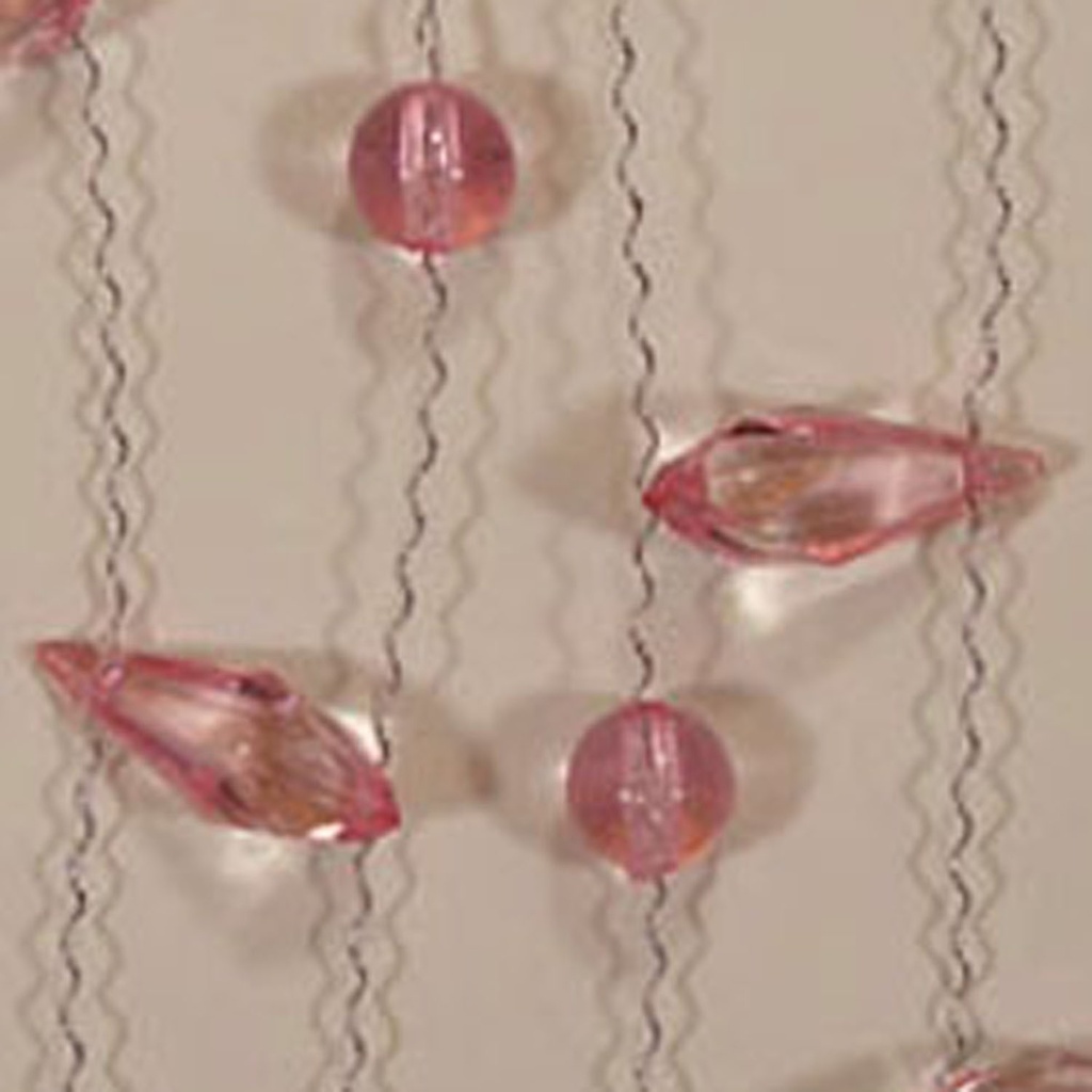 66" GARLAND TEAR DROP/PEARL HEART  PINK