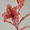30&quot; TIGER LILY STEM GLITTER  RED