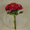 PEONY SPRAY X1 15" (3/BUNDLE)  FUCHSIA