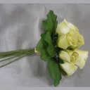 ROSE BUD BUNDLE X9 SATIN GREEN