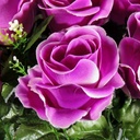 ROSE OPEN SATIN BUSH X12  PURPLE