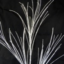 33" GLITTER LONG GRASS SPRAY SILVER(6/BAG)