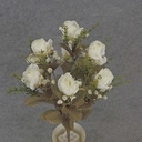 ROSE BUSH X9 16"  WHITE        