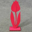TULIP 7.25"H WOOD DISPLAY 6-ASSORTED COLOR