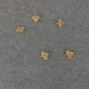 9' GARLAND 1.25" MAPLE LEAVES   LIGHT BROWN