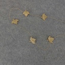 9' GARLAND 1.25" MAPLE LEAVES   LIGHT BROWN