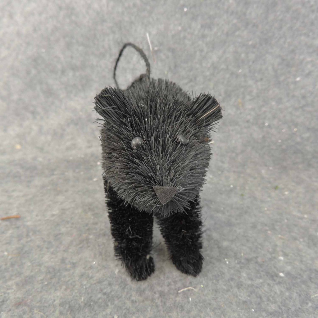 BEAR 5.5" x 4" W/HANGER BLACK NAT. MATERIAL