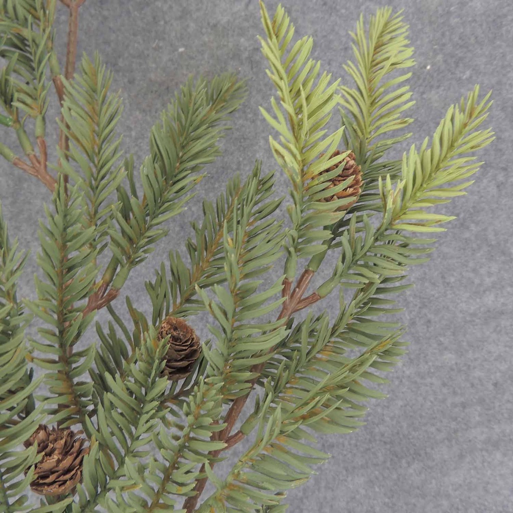 35" LIFELIKE HEMLOCK PINE & CONE SPRAY X3