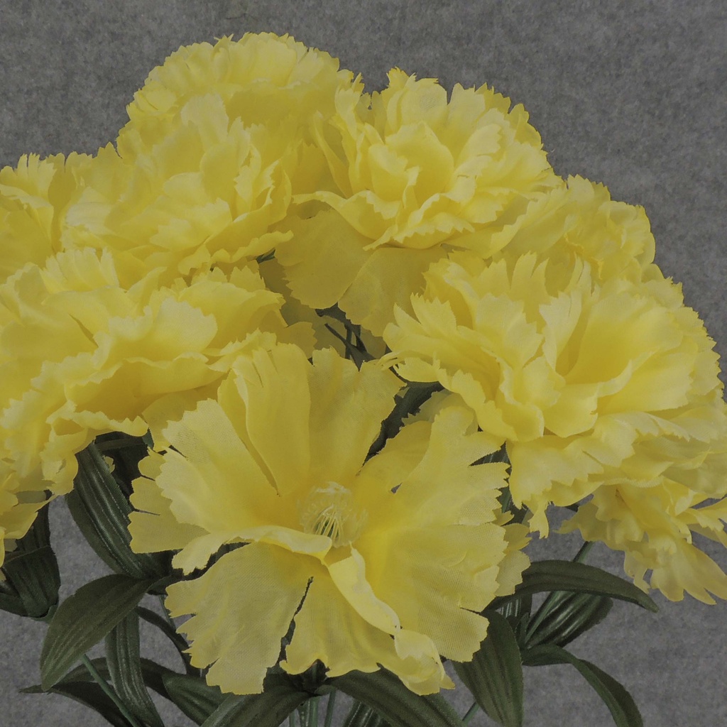 CARNATION BUSH X 14   YELLOW